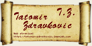 Tatomir Zdravković vizit kartica